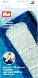 Prym elastische Betttuchspanner, verstellbar, 3 Stück