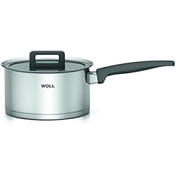 Woll Concept 920NC Casserole en Acier Inoxydable pour plaques à Induction, ø 20 cm, Hauteur : 11 cm, 3,4 l avec Couvercle en Verre dans Coffret