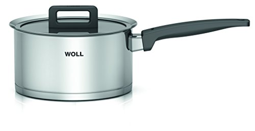 Woll Concept 920NC Casserole en Acier Inoxydable pour plaques à Induction, ø 20 cm, Hauteur : 11 cm, 3,4 l avec Couvercle en Verre dans Coffret