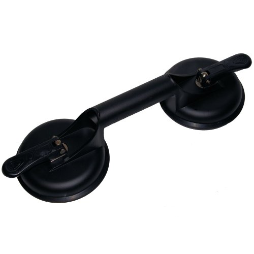 2 x Saugheber Aluminium Doppelsaugheber Vakuumheber Glassauger max. 100kg Tragkraft Glasheber Glassauger Vakuumheber - 2