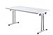 Büro-Klapptisch DR-Büro - Maße 160 x 80 cm - 2 Farbvarianten - Höhe einstellbar 73,5 cm - Gestell silber - leicht zusammenklappbar - Besprechungstisch, Farbe Büromöbel:Weiss