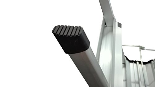 1PLUS Aluminium Tritt / Leiter Trittleiter Klapptritt 2 x 3 Stufen bis 150 kg belastbar, Höhe: ca. 60 cm - 7