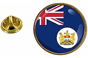 Akachafactory Pin pin badge vintage Hong Kong flag round rosette