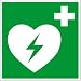 Produktbild Hinweisschild auf einen Defibrillator (AED Automatisierter externer Defibrillator) gem. ASR A1.3 Folie 20x20cm (Rettungsschild) praxisbewährt