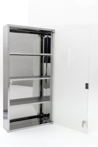 Intercube 80x40cm JUMBO DESIGN Medizinschrank Arzneischrank Edelstahl XXXXL - 4