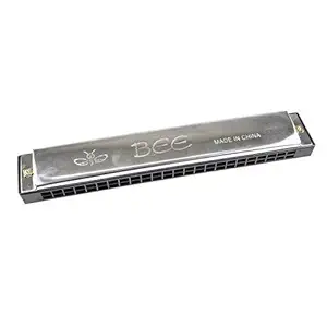 Hetkrishi BEE Harmonica Mouth Organ 24 Holes with 48 tones Beginner Students, Excellent Gift for Music Fan.