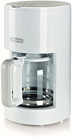 Ariete Macchina Caffè Filtro Breakfast 1395, Macchina Caffè Americano, Fino a 12 Tazze, Indicatore Livello Acqua, Piastra Riscaldata, Filtro e Portafiltro Lavabili, Dispositivo Antigoccia, Bianco