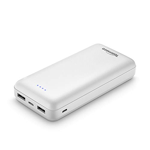 Caricabatterie-Portatile-Topmate-Power-Bank-20000mAh-Batteria-Esterna-con-Input-e-Output-di-Tipo-C-Design-in-Fibra-di-Carbonio-per-Cellulare-e-Alcuni-Laptop-Bianco