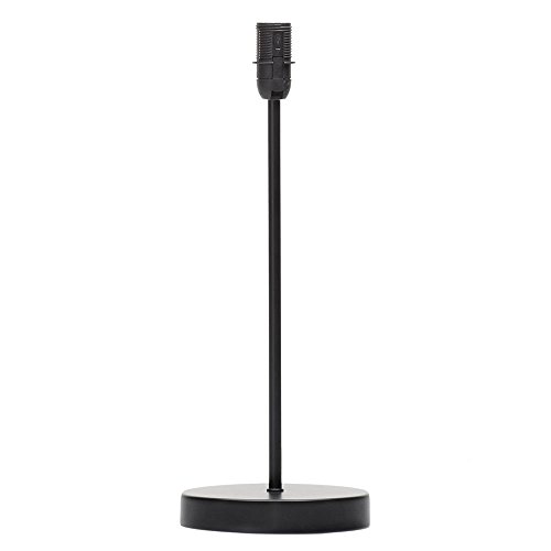 Modern Black Table Lamp Base Round Bedside Lighting Litecraft