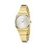Calvin Klein Damen Analog Quarz Uhr mit Edelstahl Armband K6C23546