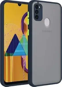 Indiacase Smoke for Samsung Galaxy M30s Case, Poly-Chromatic Independent Button Matte Finish Back Shockproof Protective Anti Scratch Cover Case Designed for Samsung Galaxy M30s (Blue)