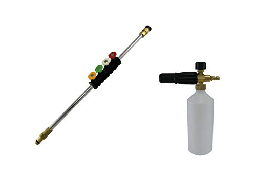 pwpuk Nilfisk Gerni Lance Compatible con boquillas de liberación rápida y Lanza de Espuma para Nieve