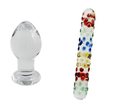 Preisvergleich Produktbild 2er Set, Erotoy Designer Anal Butt Plug Crystal Penis