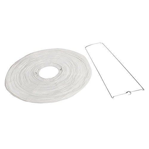 IDEAW 12″ weiße Papier Laterne Lampion rund Lampenschirm Hochtzeit Party Dekoration Ballform (10er Packung) - 3