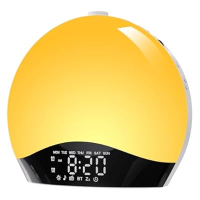 Togaga Newest Sunrise Alarm Clock, Wake Up Light Night Light, Bedside Lamp With Bluetooth Speaker, Sunrise/sunset Simulation Dual Alarms And Snooze Function, 16 Colors, 7 Natural Sounds, Fm Radio