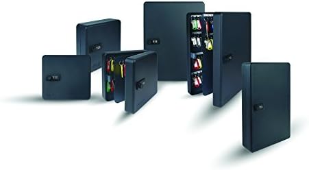 Helix Combination Lock Key Safe Cabinet (50 Key Capacity),Black