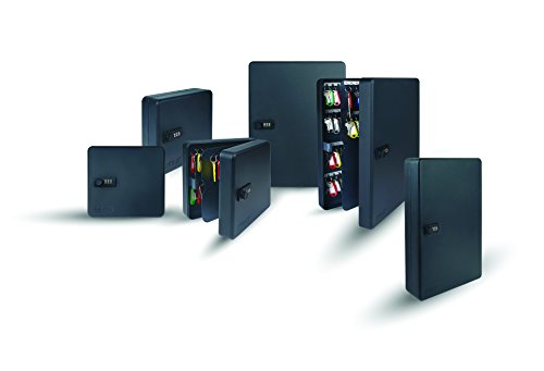 Helix Combination Lock Key Safe Cabinet (50 Key Capacity),Black