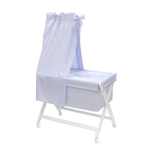 Cambrass 46 x 78cm Bed Wood Canopy (Blue/ White)