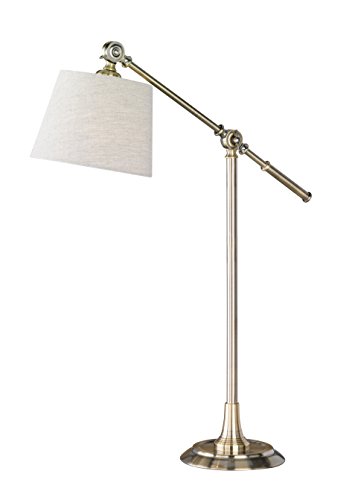 Preisvergleich Produktbild Tischleuchte Bronzefarbig Stoffschirm Leinenstruktur Natur 55571 Deckenleuchte Spot Design Lampe Leuchte Beleuchtung