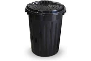 BO TIME Poubelle 100L Cuisine, Jardin, extérieur avec Couvercle - Gros Volume et Plastique Robuste, résistant extérieur