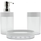 3 Par&ccedil;a Banyo Seti, Sabunluk ve Fır&ccedil;alık, &Uuml;st Kalite Banyo Aksesuarı