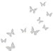 Classic butterfly wall stickers by Stickerscape (Chalk grey)