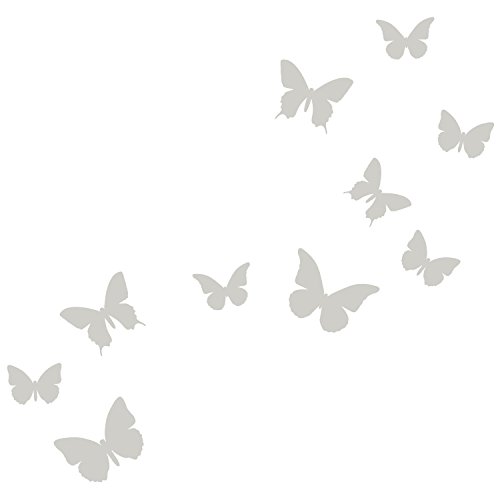 Classic butterfly wall stickers by Stickerscape (Chalk grey)
