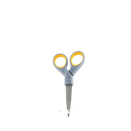 Westcott E-30450 00 Titanium Super Softgrip Schere, 13 cm, grau-gelb – und weitere Ausführungen - 5