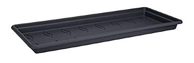 Elho Green Basics Jardin Xxl Soucoupe 80 - Living Noir - Extérieur - Ø 72.2 x H 5.5 cm