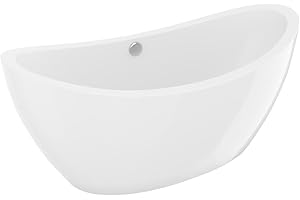 Vente-unique-Bañera exenta design blanca - 225L - 170 x 83 x 77 cm - ALDA