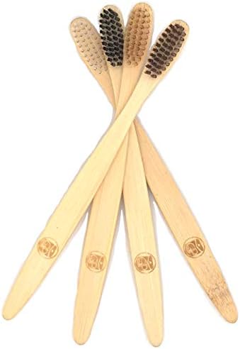 Bamboo Toothbrush | The Ultimate ECO 4 Pack Toothbrushes from Greener Pockets