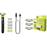 مجموعة العناية بالرجال Philips OneBlade (ماكينة حلاقة الوجه والجسم ومجموعة السكاكين الاحتياطية)