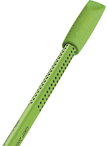 Faber-Castell 580266 – Grip 2001 Set, 3 Bleistifte, inklusive Eraser Cap, hellgrün - 3