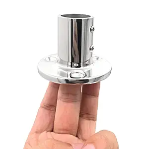 VMS INDIA 316 Stainless Steel Boat Hand Rail Fitting 1inch 90 Degree Round Stanchion Base