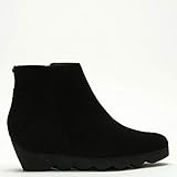  HÖGL Nora Black wildede gezackten Keil Knöchelstiefel Black Suede 39