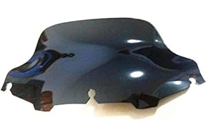 NEWLAND2019 8 Inch Wave Motorcycle Windshield Windscreen For Harley FLHT FLHTC FLHX Touring Electra Gilde Cruiser (Black)