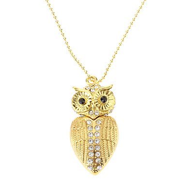 Preisvergleich Produktbild 16GB Kristall Anhänger Gold Owl USB Flash Drive