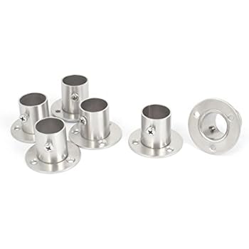 Flanschhalterung Edelstahl 16mm - 2 Stück Schrankstangen Halterungen Für Rohre