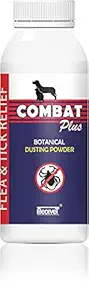 KOKIWOOWOO Medivet Combat Plus Dusting Powder Flea & Tick Relief for Dogs Pack of 2 Bottles