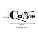 Produktbild Wandaufkleber Schwarz Englisch Geschirr Home Persönlichkeit Einfache Wohnzimmer Küche Restaurant Kreative Dekoration Schwarz 40X17 cm