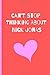 Produktbild I Can't Stop Thinkind About Nick Jonas: Fan Novelty Cute Notebook / Journal / Diary Gift 120 Lined Pages (6" x 9") Medium Portable Size