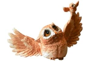 Gemmia Figurine Miniature de Chouette de Jardin féerique- Chouette Volante