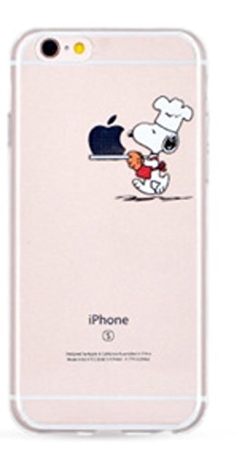 Phone Kandy   Claro TPU Transparente Funda de silicona ultra fina y protector de la pantalla carcasa funda  iPhone 7 Plus  5 5 pulgada   Snoopy  1 