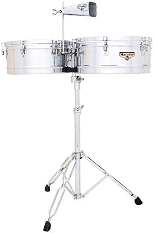 Latin Percussion M257 14 Plus Matador Timbales, Chrome, 15 x 8-Inch