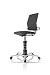Produktbild 3Dee ergonomischer Bürostuhl/Chefsessel, Bezug: Trevira CS in Farbe grey melange, Feder: PLUS in chrom, Fußkreuz Alu poliert