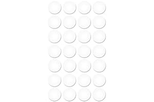 haggiy Selbstklebende Abdeckkappen für Möbel & Böden - Schraubenabdeckung - Rund - Abdeckung für Schrauben & Bohrlöcher - Möbelschutzkappen - Ø20 mm - 28 Stück - Möbelpflaster (Weiß-Glanz)