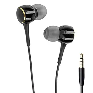 GoSale In-Ear Headphones Earphones for OPPO A5 2020 / A 5 2020 Earphone Original Like Wired Stereo Deep Bass Head Hands-free Headset Earbud With Built in-line Mic, Call Answer/End Button, Music 3.5mm Aux Audio Jack (R5, Black)