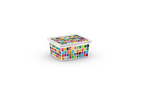 Aufbewahrungsboxen Set - 2 Stück 2 Liter Boxen mit Deckel für Süßwaren, Vorräte und vielem mehr - Motiv ABC