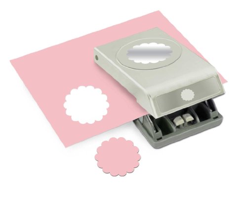 eksuccess eksuccess – 2 1/10,2 cm Scallop Kreis groß Punch, metall, grau, 5 cm - 2