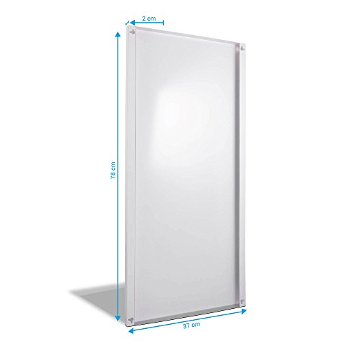 banjado – Magnettafel weiß Pinnwand 37x78cm Memoboard Whiteboard mit Motiv Baumkrone - 6